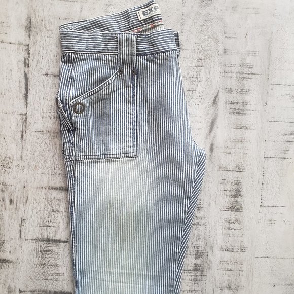 Express Conductor Striped Jeans Size 9/10 - Picture 5 of 16